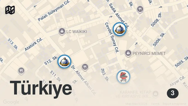 Map of OSMANİYE’DE 3 SAATTE 9000 TL SERİSİ!!!