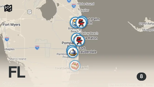 Map of The Best Restaurants in South Florida (My Top Favorites)