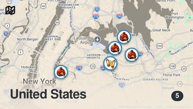 Map of I Tried Iconic Pizzerias in Queens, NYC! 🗽🍕