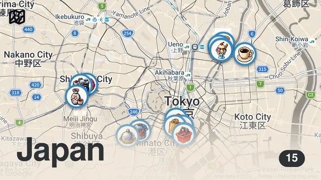 Map of What to Eat in TOKYO! Japan Food Tour Part 1 2024