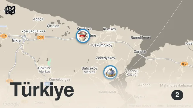 Map of İSTANBUL’A YAKIN NEFİS LEZZETLER - Hesaplar Senden Bölüm 20 - Ayaküstü Lezzetler