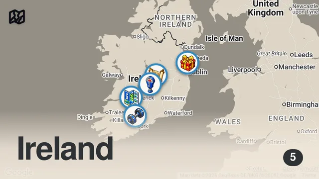 Map of TOP 5 Most Haunted Places in Ireland | Haunted Ireland | Travel Channel