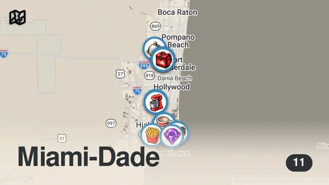 Map of I Went to Miami Hoods for the Food!! 🇺🇸