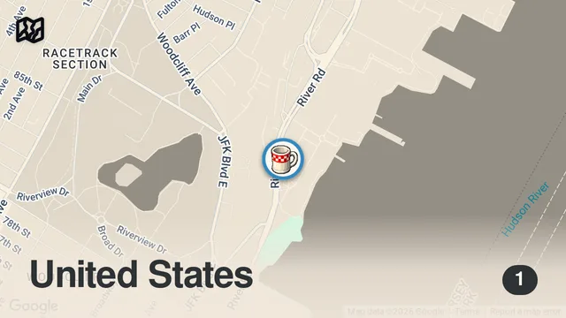 Map of This Is One of The Best Brunch Spots In New Jersey, Madison Cafe & Grill In Edgewater NJ