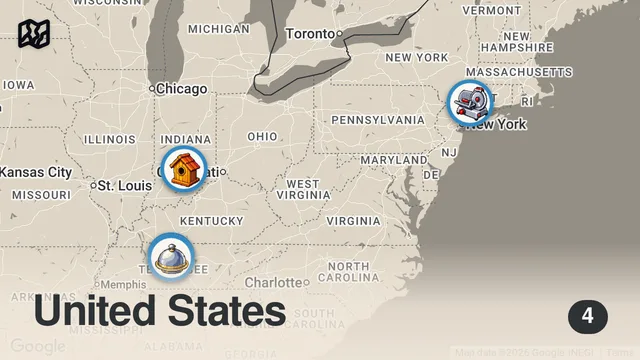 Map of Letting RICH Strangers Decide Where We Eat For 24 Hours...