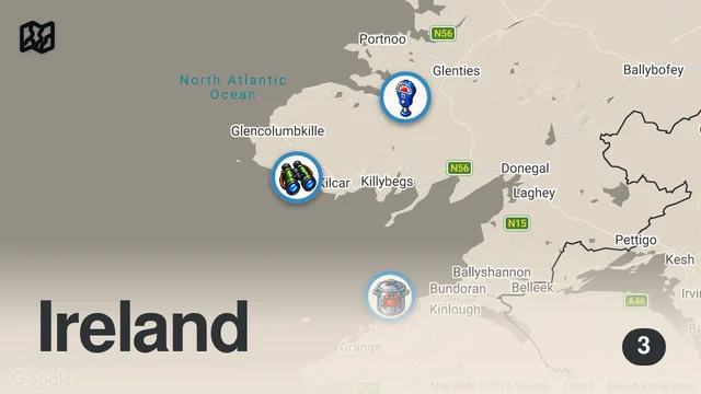 Map of BETTER THAN THE CLIFFS OF MOHER IRELAND | Northern Ireland Road Trip Series Ep.1