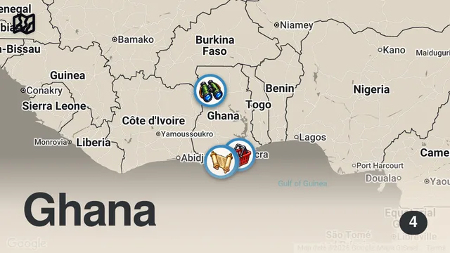 Map of This Is What Happens When You Are A Tourist In Accra - Independence Arch, Arts Centre In Ghana 🇬🇭