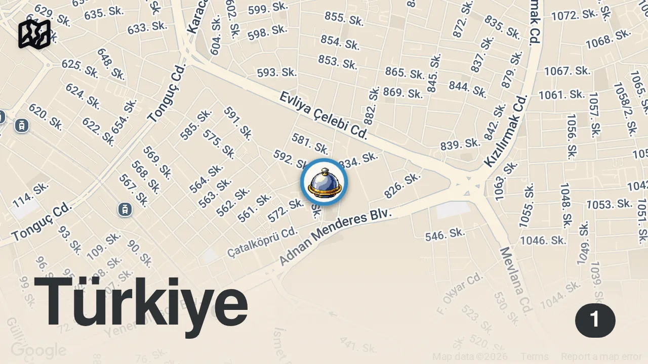 Map of 1 spot from 500 DEĞİL 385 | DÜRÜMCÜ CAFER UNCALI