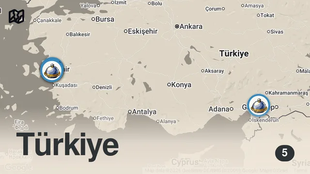 Map of İZMİR'DE NE YENİR?