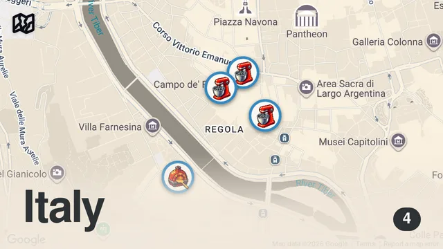Map of The best pizza in Rome (Pizza Challenge!)