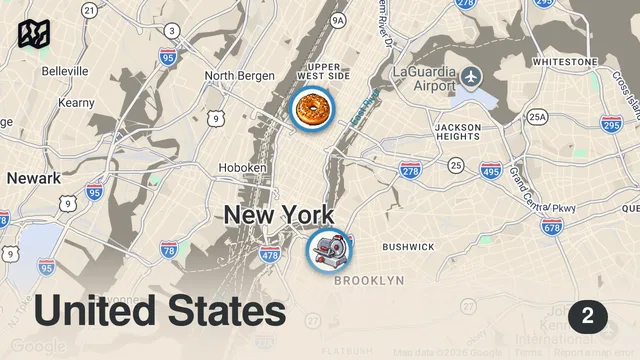 Map of B.E.C vs. Chopped Sandwich - Foodie Faceoff Ep. 4