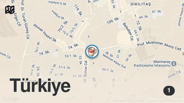 Map of 90 LİRAYA TÜM GÜN DOYARSIN!!! | KAHVALTICI MURAT USTA