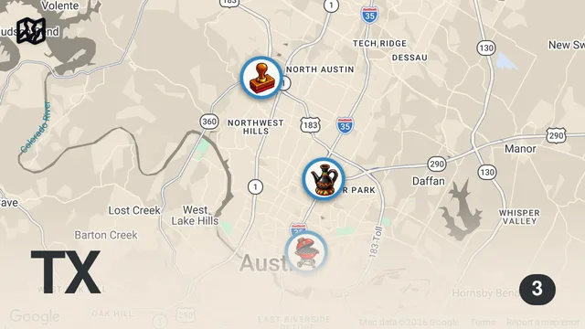 Map of Eating at SKETCHY Restaurants For 24 Hours... (Austin, Texas)
