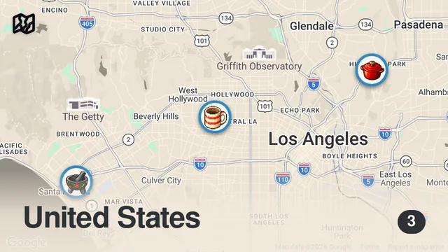 Map of ACTION BRONSON’S LA FOOD TOUR: FTD (THE EXTENDED CUT)