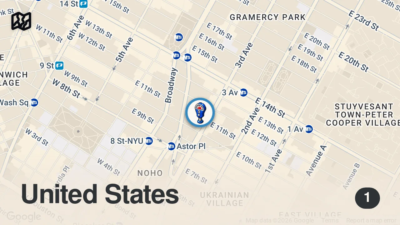 Map of 1 spot from Action Bronson - The Chairman's Intent (Live at Webster Hall)