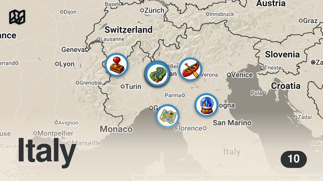 Map of Nord Italia: Top 10 Luoghi e Posti da Visitare | 4K