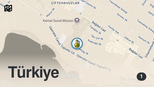 Map of KİŞİ BAŞI 3000 #balık #yemek #meze