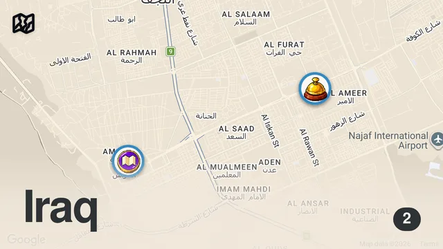 Map of Blown Away By The Beauty Of Imam Ali Holy Shrine In Najaf, Iraq 🇮🇶