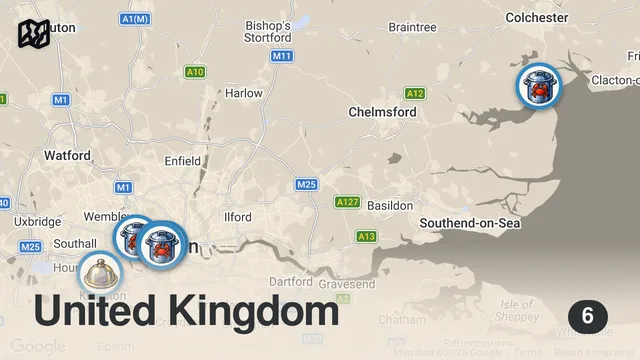 Map of I Tried London's Best Seafood