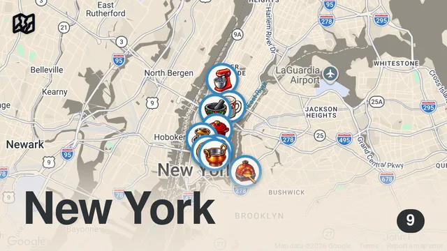 Map of NYC ultimate food guide - best food I ate in New York City #newyork #food #nycfood #newyorkcity