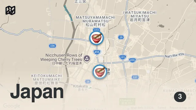 Map of 【おぎやはぎトラベルコラボ】おぎやはぎオリジナル旅行プラン！大人の福島縦断旅！会津若松│喜多方│喜多方ラーメン