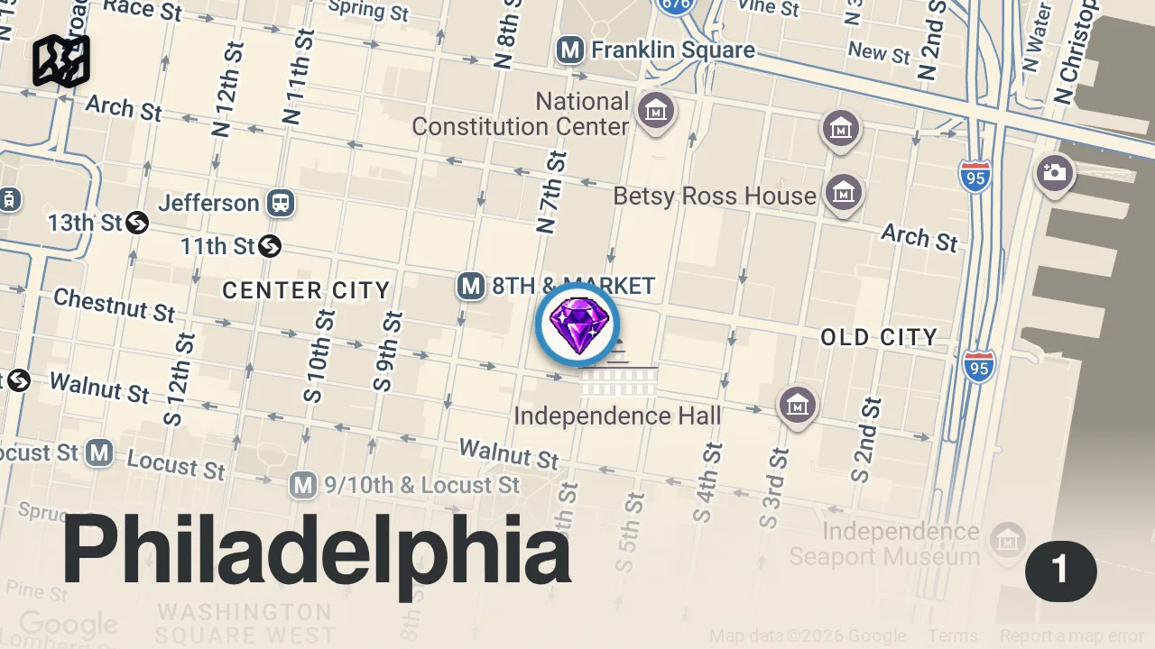 Map of 1 spot from GOURMET Philly Dog! Best in Jersey?