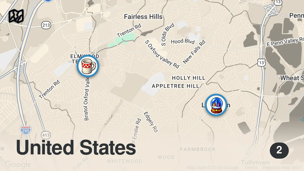 Map of 2 spots from Best Cheesesteak outside of Philly? Curly's Comfort Foods is a heavy weight contender.