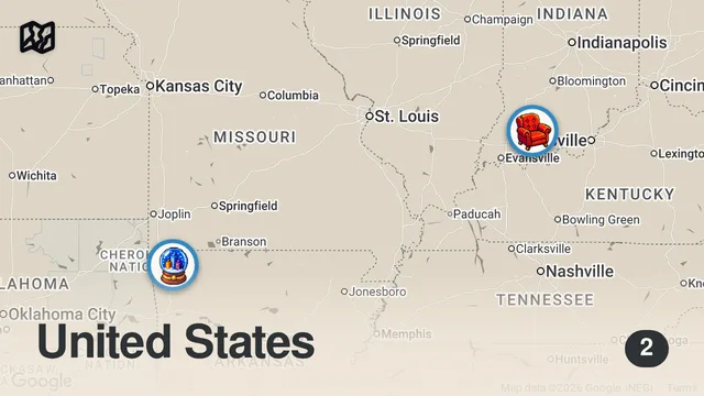 Map of The Cult In the Attic | A Haunting | Travel Channel