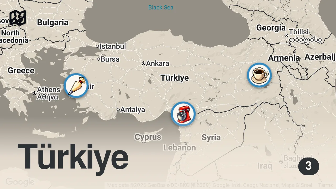 Map of 3 spots from 3 SAATTE 2500 TL SERİSİ!!!