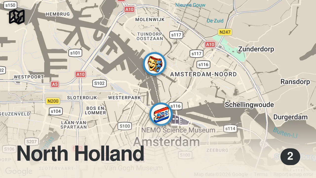 Map of 2 spots from Amsterdam: Only Red Lights & Weed?
