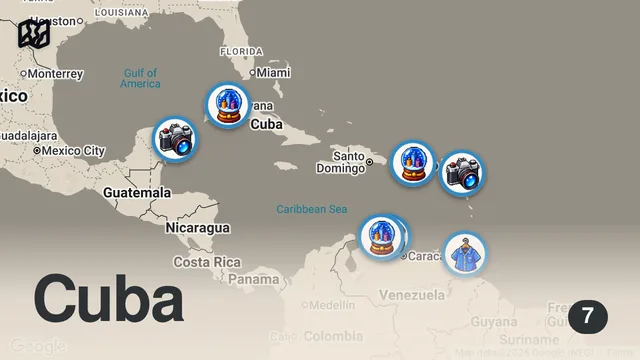 Map of Meraviglie dei Caraibi | I Luoghi più Incredibili dei Caraibi | Guida di viaggio in 4K