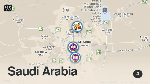 Map of 24 Hours Inside Medina - The Second Holiest City In Islam (Al-Masjid an-Nabawi) Saudi Arabia 🇸🇦