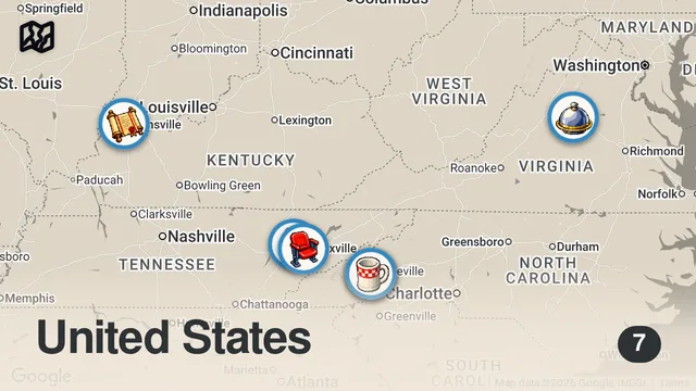 Map of I Spent The Day Eating at The Biggest House in America...