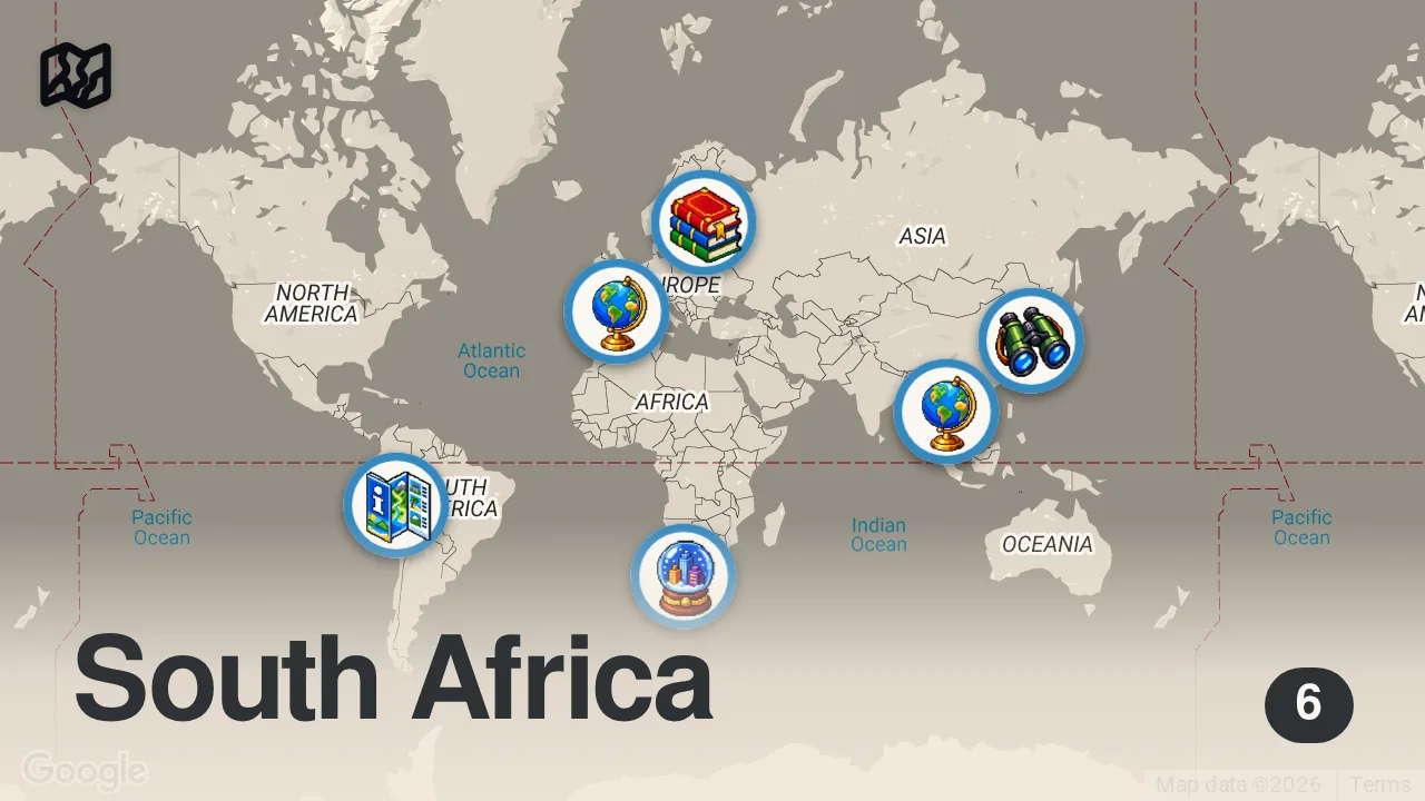 Map of 6 spots from How Our Lives & Channel are Changing in 2020