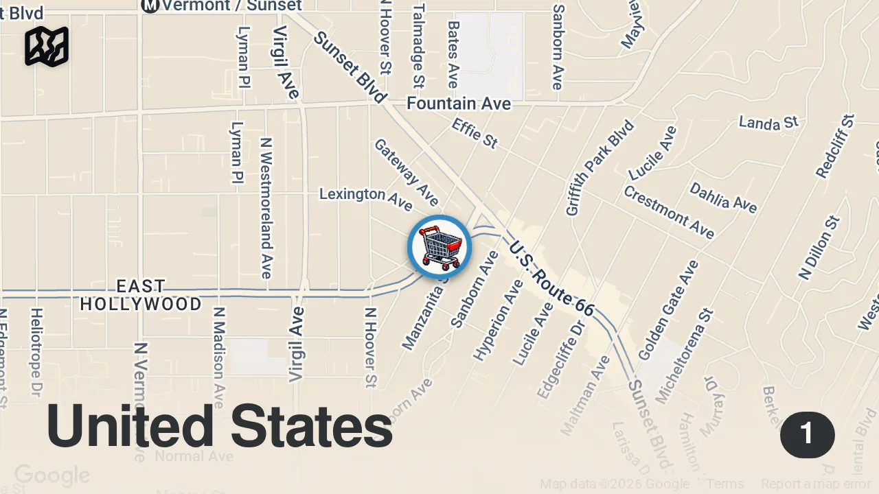 Map of 1 spot from I might never financially recover #foodreview #groceryhaul