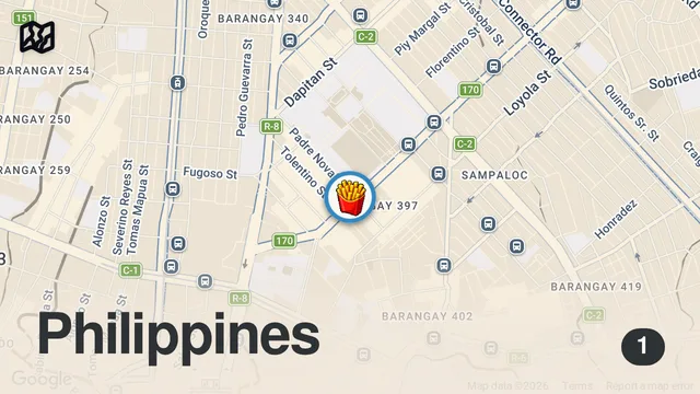 Map of We Tried Jollibee in MANILA, PHILIPPINES For The First Time | Our Honest Reaction
