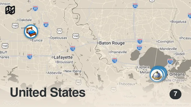 Map of 12HRS in New Orleans - A 2 Michelin Chef Shows us Where He Eats | Ft. Chef EJ Lagasse -  Emeril's