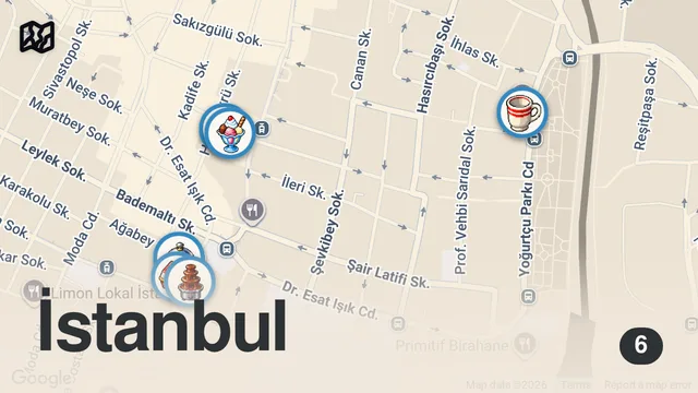 Map of 6 MEKANDA 900 LİRA HARCADIK | MODA REHBERİ