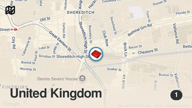 Map of LONDON STREET ART: SHOREDITCH, EAST LONDON