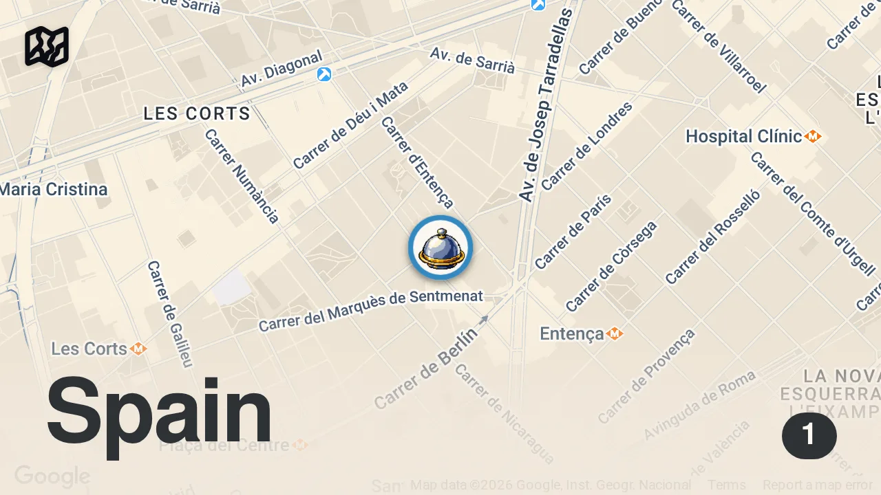 Map of 1 spot from Dining at Cocina Hermanos Torres: Spain’s Best 3 Michelin Star Restaurant