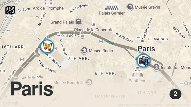 Map of Couchsurfing in Paris
