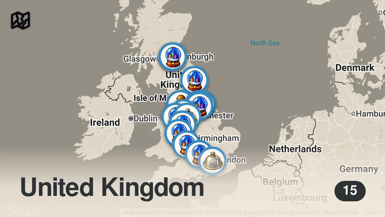 Map of 15 spots from 1644: The Complete Story of The First English Civil War