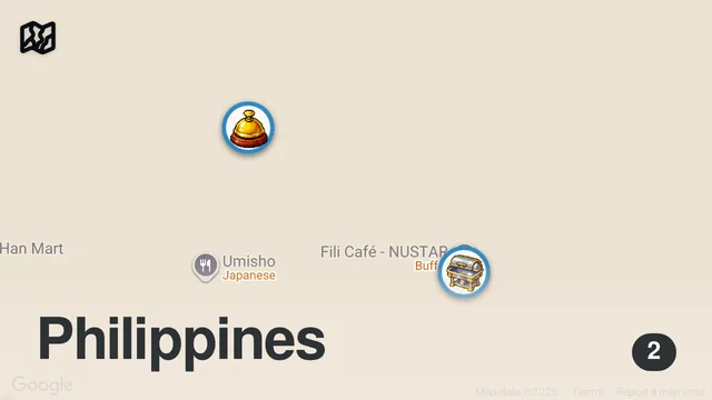 Map of Insane Filipino Buffet Deal: $43 for Endless Luxury 🇵🇭