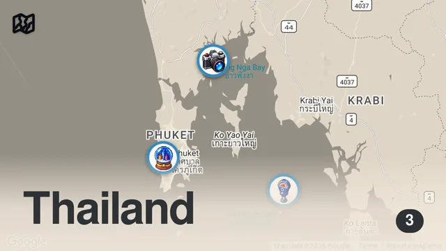 Map of جزيرة بي بي (اجمل مكان في تايلاند) | Phi Phi paradise Island (Phuket)