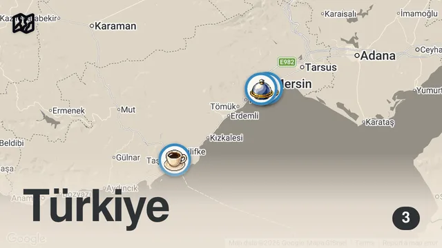 Map of Mersin’de Döner Şoku! Kilosu 1000 TL Olan Mekanı Test Ettim