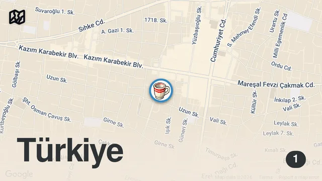 Map of BUNU YERSEN GÜN BOYU ACIKMAZSIN | VAN MATBAHI-VAN