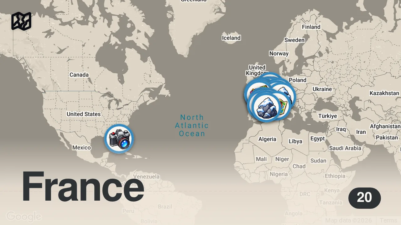 Map of 20 spots from 14 Things You Should NEVER Do in France (by a Local)!