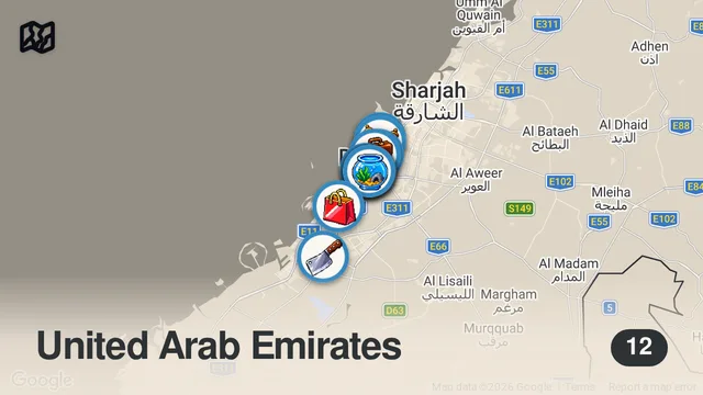 Map of جولة في دبي أول يوم سياحة فيها زرت أشهر المعالم السياحية 🇦🇪 دليل السائح في دبي
