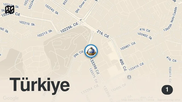 Map of Yogurtlu kebap Lavash Kebap Fuat Usta Gaziantep