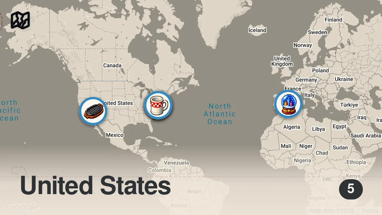 Map of 5 spots from 7 Interesting Ways Michelin Chefs Cook Steak